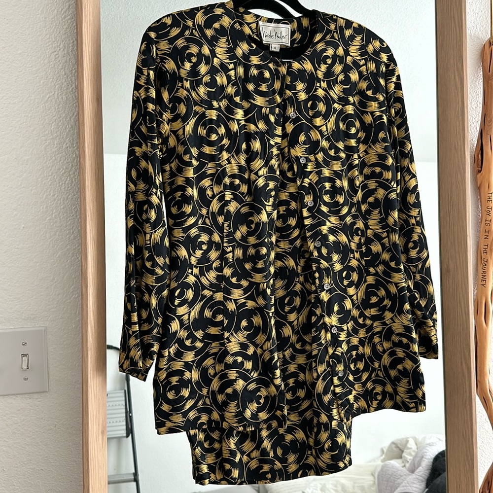 Vintage Nicole Miller Skirt and Jacket Set size 4